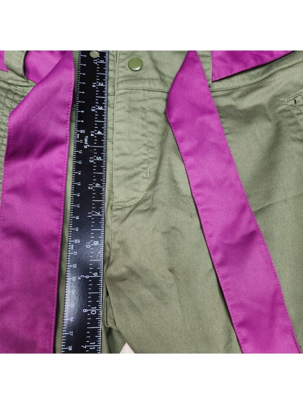 Nike DRI-FIT Women's Utility Cargo Olive Green Pants w/Fabric Belt Sz L 36/31 - Picture 15 of 16